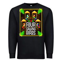 Black four calling birds Premium Sweatshirt - linhVisuals