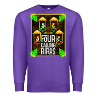 Purple four calling birds Premium Sweatshirt - linhVisuals