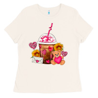 Bone Valentines Day Frappe Coffee Ladies Tee - FaDigitalArtStudio