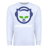 White napster Premium Sweatshirt - linhVisuals