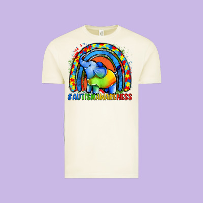 Autism Awareness Autism Elephant Vintage Tee Designed By Fadigitalartstudio