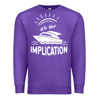 Purple the implication its always sunny in philadelphia Premium Sweatshirt - linhVisuals