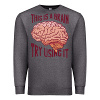 Charcoal Heather Brain Premium Sweatshirt - linhVisuals