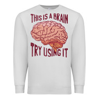 Dove Grey Brain Premium Sweatshirt - linhVisuals