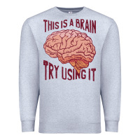 Heather Grey Brain Premium Sweatshirt - linhVisuals