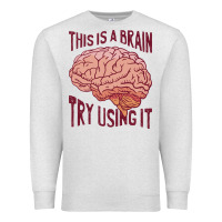 Oatmeal Heather Brain Premium Sweatshirt - linhVisuals