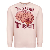 Pale Pink Brain Premium Sweatshirt - linhVisuals
