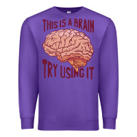 Purple Brain Premium Sweatshirt - linhVisuals