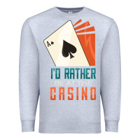 Heather Grey Casino Premium Sweatshirt - linhVisuals
