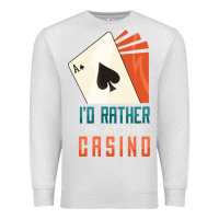 Oatmeal Heather Casino Premium Sweatshirt - linhVisuals
