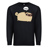Black no pug Premium Sweatshirt - linhVisuals