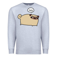 Heather Grey no pug Premium Sweatshirt - linhVisuals
