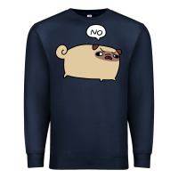 Navy no pug Premium Sweatshirt - linhVisuals