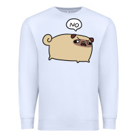 White no pug Premium Sweatshirt - linhVisuals