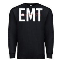 Black emt emergency medical technician ems first responder medic sweatshirt Premium Sweatshirt - linhVisuals