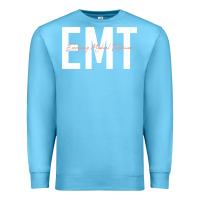 Ocean Blue emt emergency medical technician ems first responder medic sweatshirt Premium Sweatshirt - linhVisuals