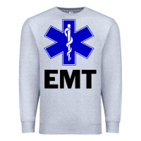Heather Grey emt ems paramedic star of life caduceus t shirt Premium Sweatshirt - linhVisuals