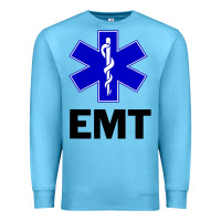 Ocean Blue emt ems paramedic star of life caduceus t shirt Premium Sweatshirt - linhVisuals