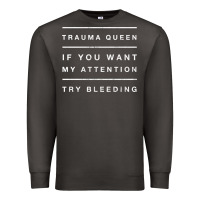 Smoke emt hoodie funny trauma queen attention bleeding fun gift Premium Sweatshirt - linhVisuals