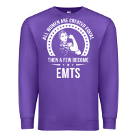 Purple emt shirts for women  emt pullover hoodie Premium Sweatshirt - linhVisuals