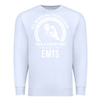 White emt shirts for women  emt pullover hoodie Premium Sweatshirt - linhVisuals