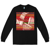 Black african drum colorful seamless pattern Long Sleeve Tee - BundleAndBundleShop