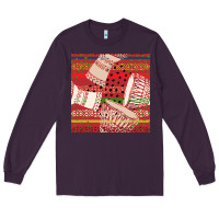 Plum african drum colorful seamless pattern Long Sleeve Tee - BundleAndBundleShop