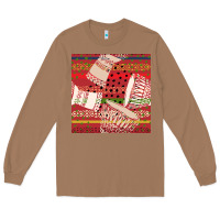 Toasted Coconut african drum colorful seamless pattern Long Sleeve Tee - BundleAndBundleShop