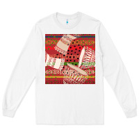 White african drum colorful seamless pattern Long Sleeve Tee - BundleAndBundleShop