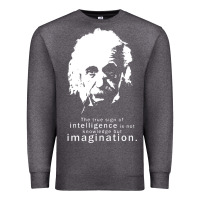 Charcoal Heather albert einstein quote1 Premium Sweatshirt - linhVisuals