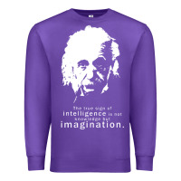 Purple albert einstein quote1 Premium Sweatshirt - linhVisuals