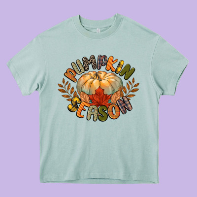 Pumpkin Season Heavy Core Tee Designed By Cowgirlartshop