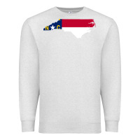 Oatmeal Heather flag north carolina tshirt Premium Sweatshirt - linhVisuals