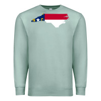 Seafoam flag north carolina tshirt Premium Sweatshirt - linhVisuals