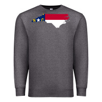 Charcoal Heather flag north carolina tshirt Premium Sweatshirt - linhVisuals