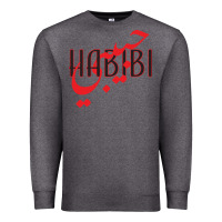 Charcoal Heather yallah habibi Premium Sweatshirt - linhVisuals