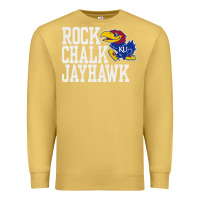 Antique Gold rock chalk jayhawk ku tshirt Premium Sweatshirt - linhVisuals