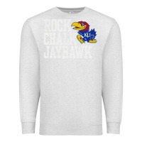 Oatmeal Heather rock chalk jayhawk ku tshirt Premium Sweatshirt - linhVisuals