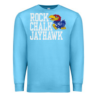 Ocean Blue rock chalk jayhawk ku tshirt Premium Sweatshirt - linhVisuals