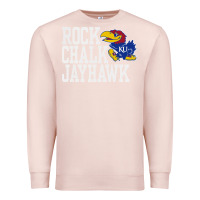 Pale Pink rock chalk jayhawk ku tshirt Premium Sweatshirt - linhVisuals