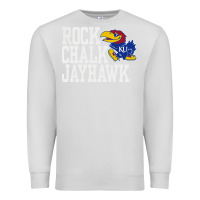 Dove Grey rock chalk jayhawk ku tshirt Premium Sweatshirt - linhVisuals