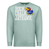 Seafoam rock chalk jayhawk ku tshirt Premium Sweatshirt - linhVisuals