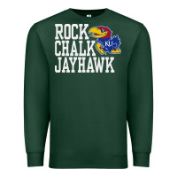Sports Green rock chalk jayhawk ku tshirt Premium Sweatshirt - linhVisuals