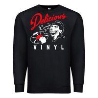 Black delicious vinyl Premium Sweatshirt - linhVisuals