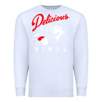 White delicious vinyl Premium Sweatshirt - linhVisuals