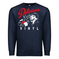 Navy delicious vinyl Premium Sweatshirt - linhVisuals