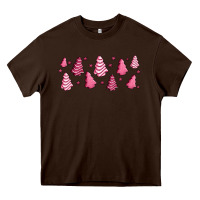 Chocolate Brown pink christmas cakes Heavy Core Tee - Jasminsmagicworld