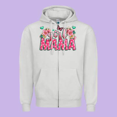 Girl Mama Zipper Hoodie Designed By Jahusdesignshop