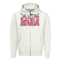 Oatmeal Heather girl mama Zipper Hoodie - JahusDesignShop