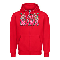 Red girl mama Zipper Hoodie - JahusDesignShop